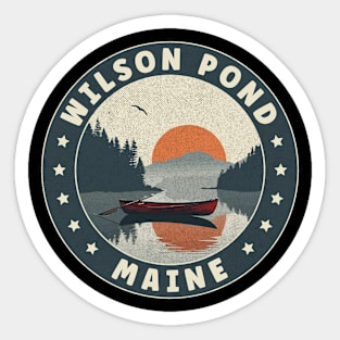 Wilson Pond Maine Sunset Sticker